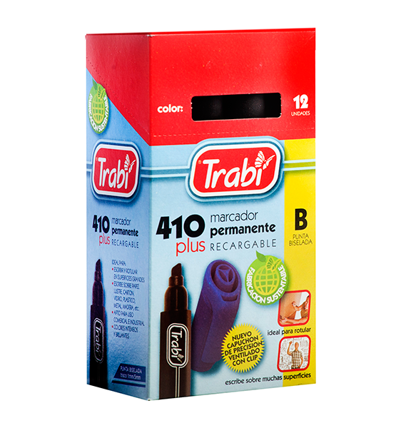 Pack De 10 Colores Marcador Permanente Indeleble Trabi 410